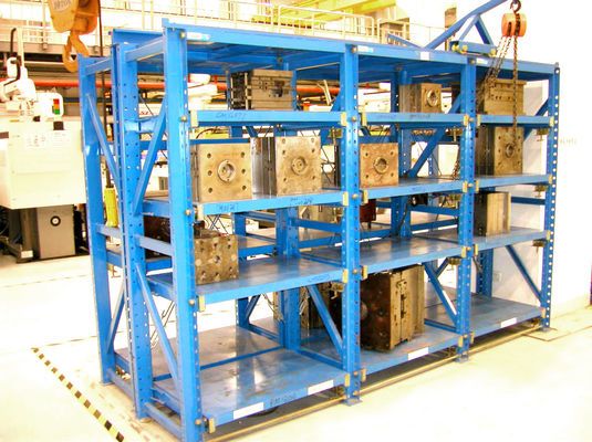 Kwaliteit  Adjustable Drawable Mold Storage Racks Systems For Plastic Mould Industry 2T Weight Load fabriek