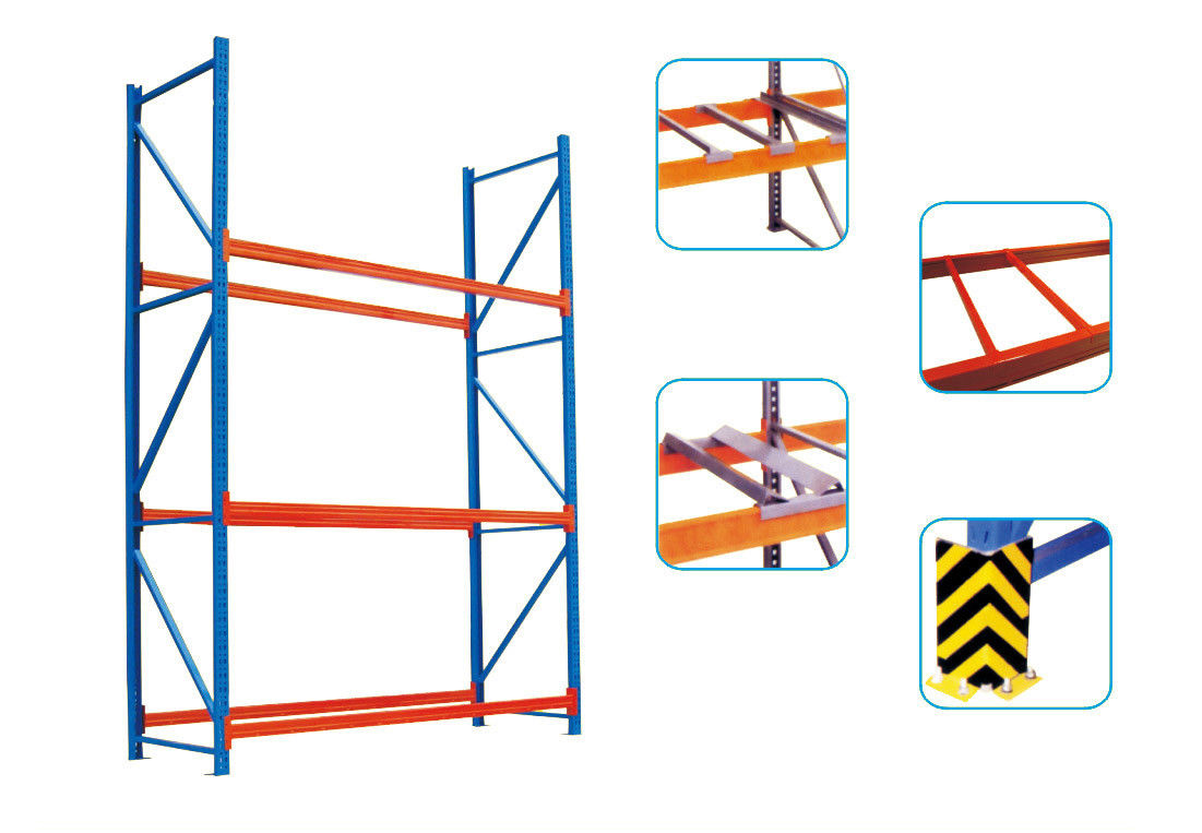 6000 mm hoog lange span zware opslagrekken met poedercoat verf afwerking