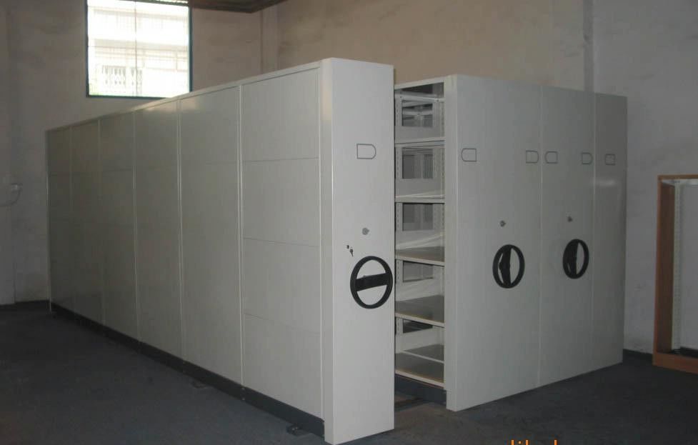 Stalen rollende archiefopslagsystemen met hoge dichtheid voor bibliotheek / school / kantoor / bank