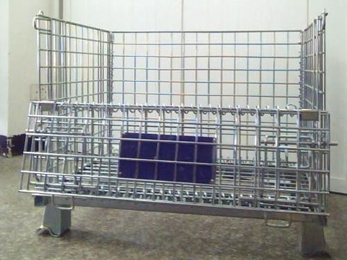 Gegalvaniseerde draadnetpalletkooi vouwbare stapelbare vouwbare palletkooien
