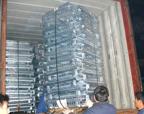 Gegalvaniseerde draadnetpalletkooi vouwbare stapelbare vouwbare palletkooien