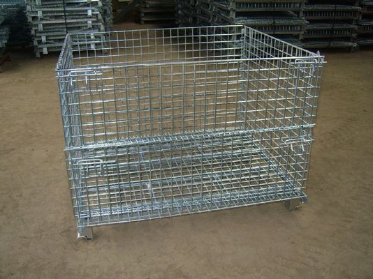 Gegalvaniseerde draadnetpalletkooi vouwbare stapelbare vouwbare palletkooien