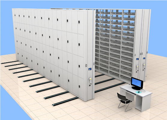 Stalen rollende archiefopslagsystemen met hoge dichtheid voor bibliotheek / school / kantoor / bank