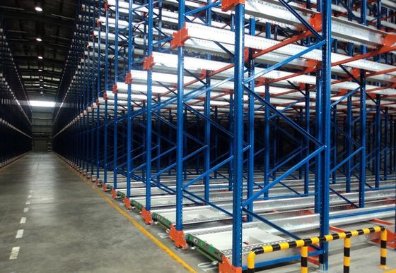 Custom Industrial Shuttle Storage System met hoge dichtheid stalen balk / stalen klinkers