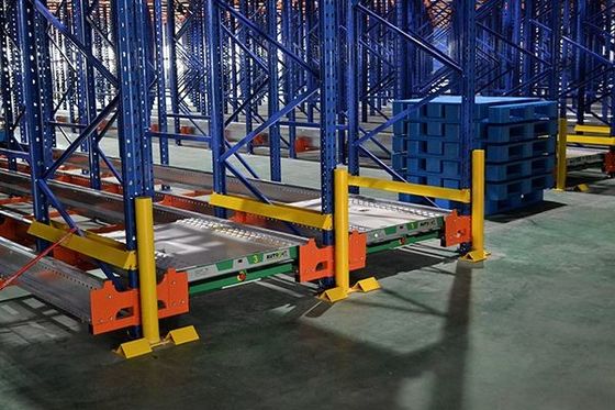 Oranje / Blauwe Shuttle Palet Racking Storage System, Selectief Palet Racking System