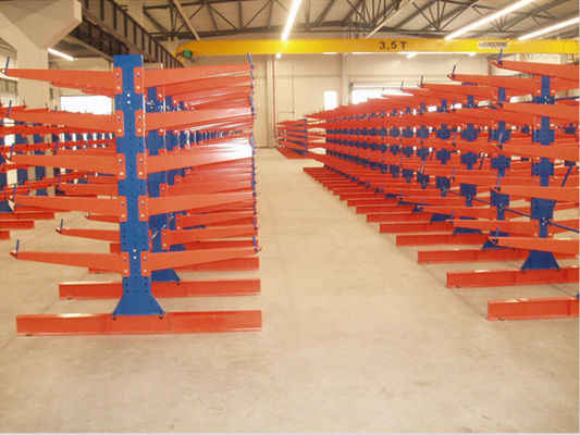 Carbon Steel Cantilever Pallet Racking Dubbelzijdig Heavy Duty Industrial Cantilever Relief
