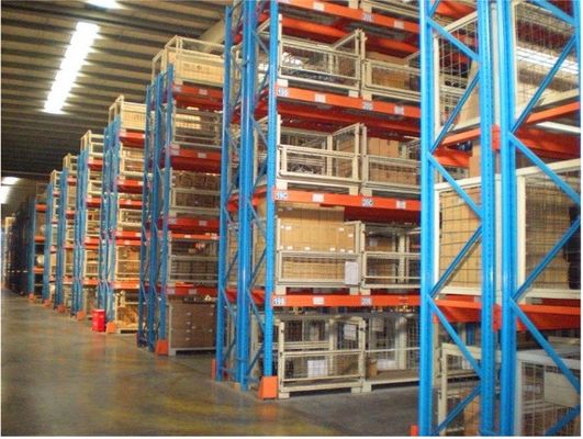 Industrieel verstelbare palletrekken voor zware palletten met dubbele diepte voor distributiecentra