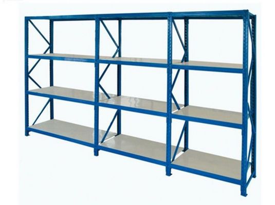 Warehouse Steel Medium Duty Storage Rack met rechtopstaand frame en balken OEM service