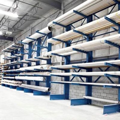 Staal Q235 Verstelbare kantileverrekken voor industriële opslag in magazijnen