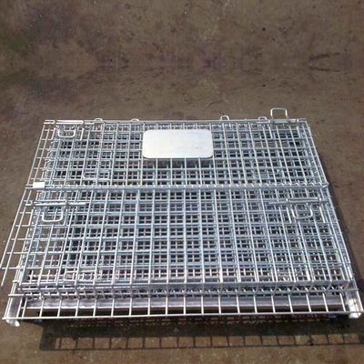 Vergrendelbare logistieke vouwbare gaaskooien / mobiele stalen opslagcontainers