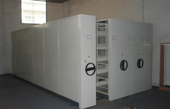 Stalen rollende archiefopslagsystemen met hoge dichtheid voor bibliotheek / school / kantoor / bank