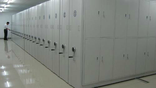 Stalen rollende archiefopslagsystemen met hoge dichtheid voor bibliotheek / school / kantoor / bank