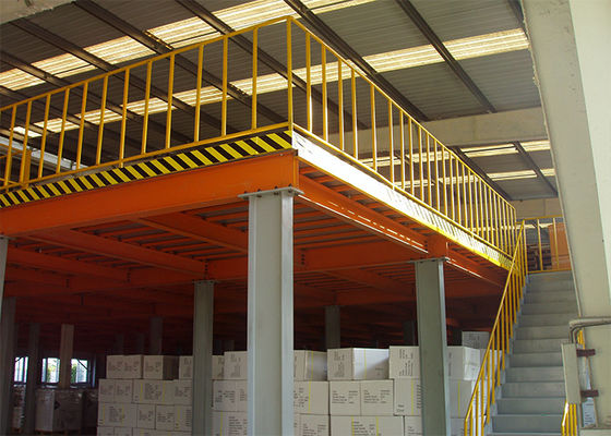 Langlopende magazijn mezzanine systemen, tijdelijke opslag hoog niveau mezzanine vloeren