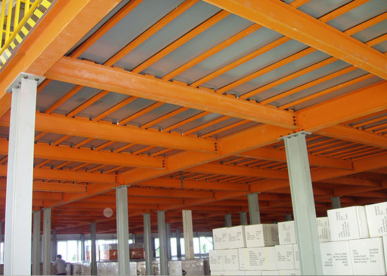 Langlopende magazijn mezzanine systemen, tijdelijke opslag hoog niveau mezzanine vloeren