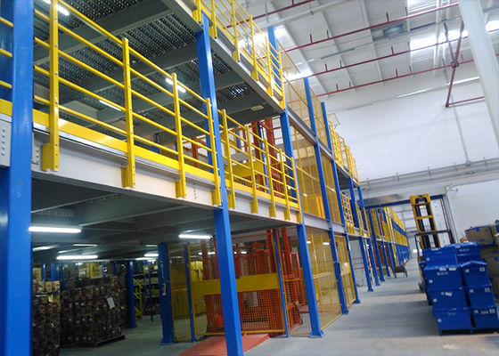 Multi-level pallet rack ondersteund mezzanine, stalen structuur mezzanine vloer