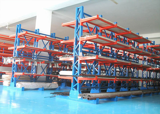 Carbon Steel Cantilever Pallet Racking Dubbelzijdig Heavy Duty Industrial Cantilever Relief