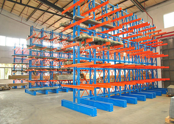 Carbon Steel Cantilever Pallet Racking Dubbelzijdig Heavy Duty Industrial Cantilever Relief