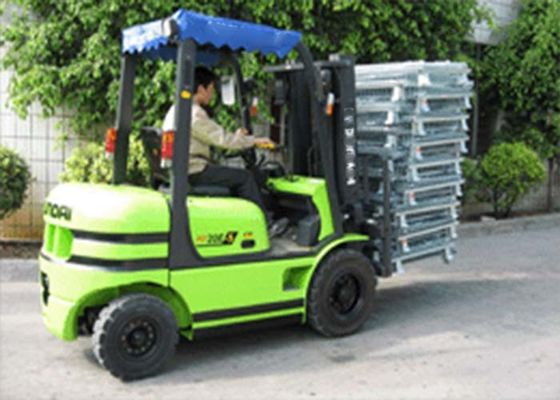 Zink afwerking rigide rollend draad mesh kooi opvouwbaar met voetremmen / rollen
