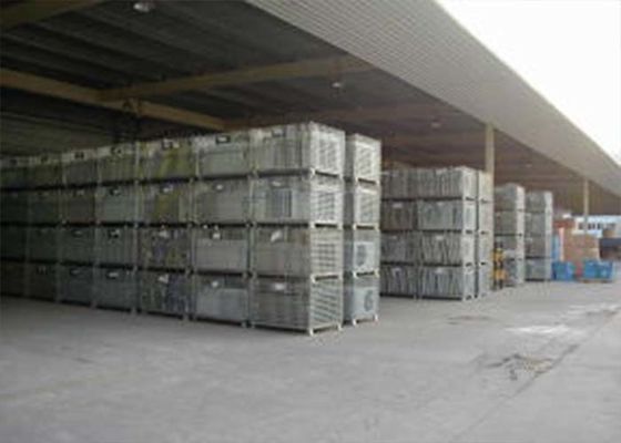 Zink afwerking rigide rollend draad mesh kooi opvouwbaar met voetremmen / rollen
