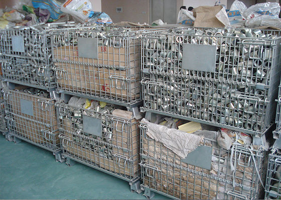 Gegalvaniseerde draadnetpalletkooi vouwbare stapelbare vouwbare palletkooien