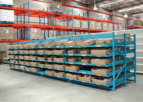 Samengestelde industriële staalopslagrekken, palletrekken met zwaartekrachtstroom
