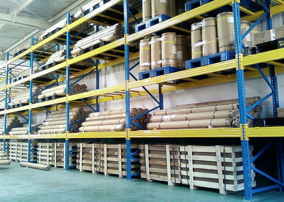 Multilevel zware industriële palletrekken, koudgewalste stalen opslagrekken