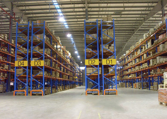 Verstelbare industriële opslagrekken van staal 1000 kg/pallet Dubbele diep palletrekken