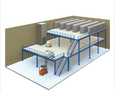 Poedercoating industriële staal mezzanine vloeren met loopbruggen voor magazijnen