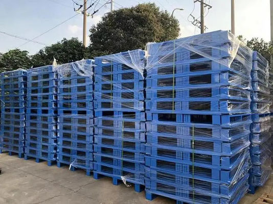 Voor het opslaan van metaal Euro-pallet, stapelbare stalen palletten Stalen opslagreksystemen