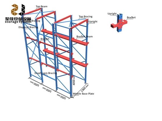 Makkelijk te monteren In palletrekken 500-4000 kg/pallet Commerciële rekken en planken