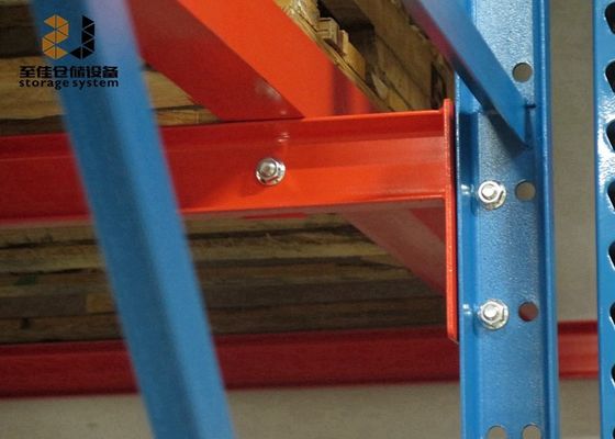 Poedercoated Drive In Pallet Racking Koudgewalst Staal ODM / OEM Beschikbaar