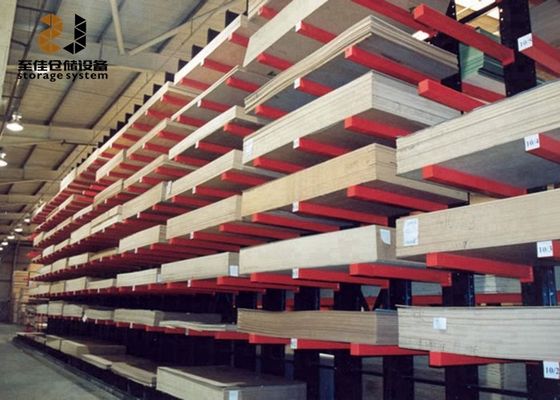 Houtcantileverracksysteem Poedercoating Warehouse Cantilever Racking