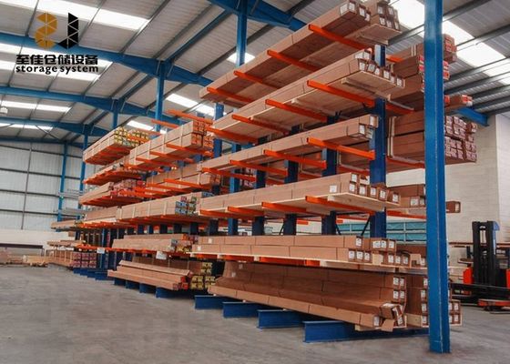 op maat gemaakte staal Q235 Cantilever Houten opslagrek Voor Garage