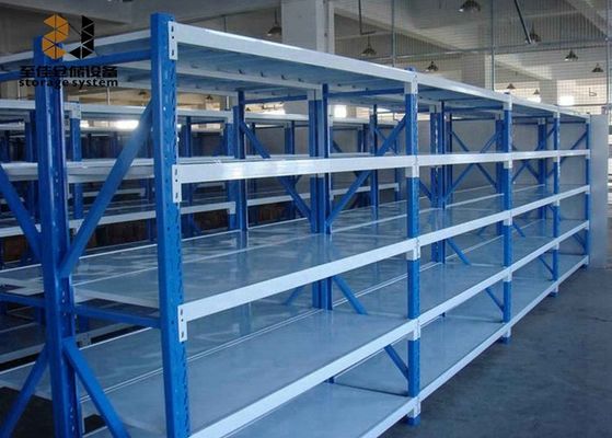 Poederbedekte gegalvaniseerde industriële metalen rekken voor opslag in magazijnen