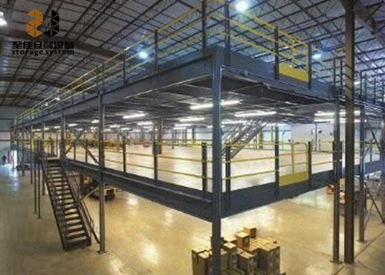 Epoxy poeder bedekte fabriek mezzanine vloeren, Q235 staal mezzanine rekken