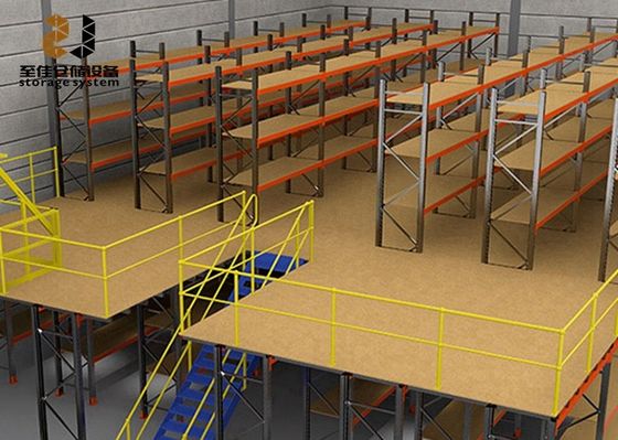 Economische industriële mezzanine vloeren staal Q235 magazijn mezzanine systemen
