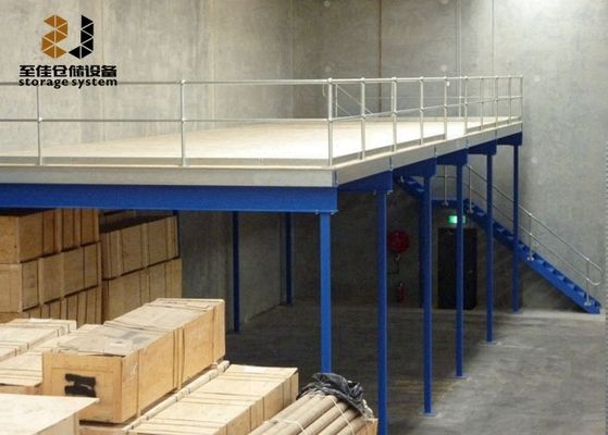 Staal Q235 Industriële mezzanine vloeren, poedercoating magazijn Rivet planken