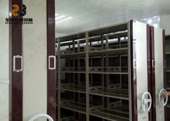Poedercoating archiefkasten opslagsystemen, mobiele bibliotheek planken systemen met veiligheids slot