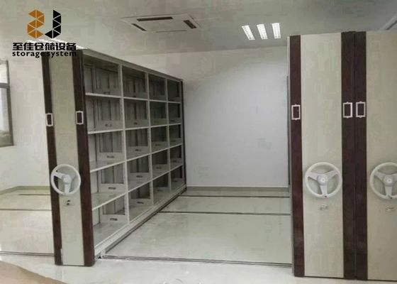 Poedercoating archiefkasten opslagsystemen, mobiele bibliotheek planken systemen met veiligheids slot