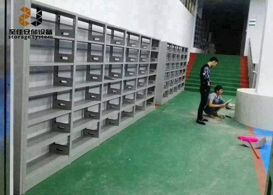 Poedercoating Compacte planken eenvoudig te monteren Hoge dichtheid opslag racksystemen