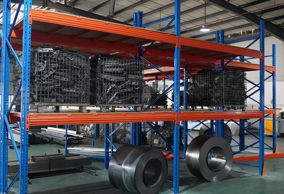 Ruwe gele industriële staalopslagrekken voor een maximumgewicht van 2000 kg/palet