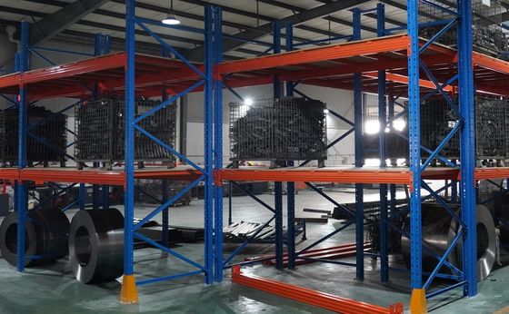 Ruwe gele industriële staalopslagrekken voor een maximumgewicht van 2000 kg/palet