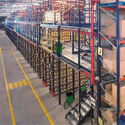 Stalen industriële mezzanine vloeren vloerbelasting 300-1000 kg per vierkante meter voor veelzijdige opslagopties